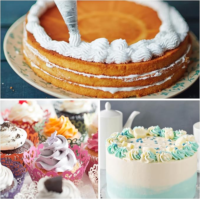 100Pcs 24 Inch Extra Large Piping Bags Disposable, Thickened Disposable Clear Plastic Icing Piping Bags, Food Grade Cake Decorating Bags for Dessert, Pastry, Cookies, Cupcake Decorating