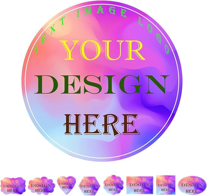 100-1000 PCS Custom Stickers Personalized Labels, JOVELLO Custom Labels Stickers for Business, Logo, Office, Parties, etc - PVC Waterproof Material(Circle)