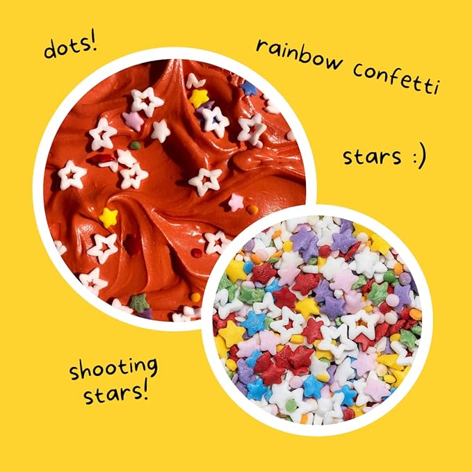 Supernatural Rainbow Starfetti Natural Star Sprinkles - No Artificial Dyes, Soy Free, Gluten Free, Vegan, 3oz