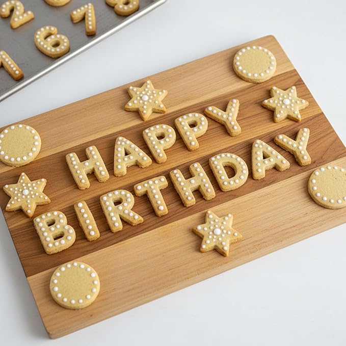 41PCS Alphabet playdough Cutter Set with Numbers Cutters, Mathematical Symbols, Colorful alphabet cookie cutters, Durable fondant letter cutter for Learning Letters, Number, Counting, and Crafting