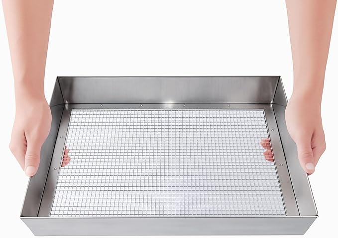 Large Size Soil Sifter for Garden Sieve for Rocks and Sand 17x11.5 inches