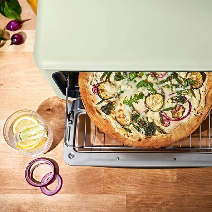 Beautiful Infrared Air Fryer Toaster Oven Kit – Special Edition Multi‑Function Countertop Oven with 10 Presets, Fast Heating & Accessories by Drew Barrymore (Green)