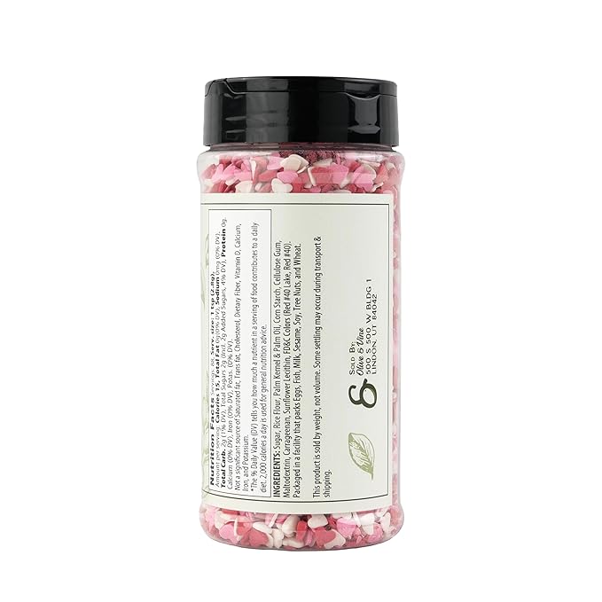 Olive & Vine Heart Sprinkles, Sweet Flavor, For Baking & Desserts, Rich Tradition, Authentic Taste, For Global Recipes (8.8 Ounce)
