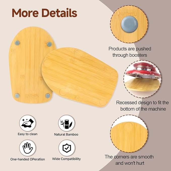 Mixer Slider Compatible with 4.5-5 QT Kitchen Aid Stand Mixers, Kitchen Countertop Storage Mover Sliding Caddy Mixer Slider Mat for Kitchen Aid Stand Mixer Accessories Attachment (Bamboo - Natural)