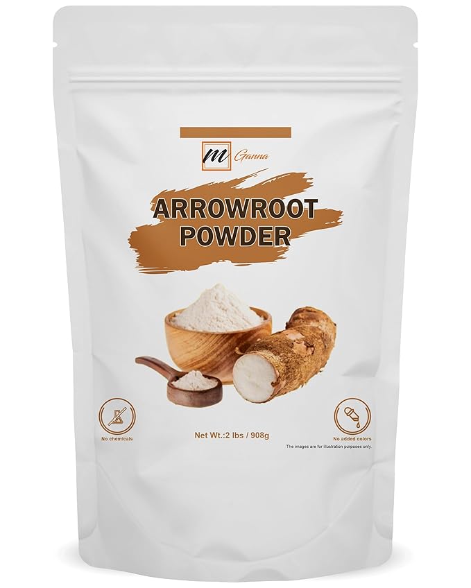 mGanna 100% Natural Arrowroot Powder 908 g / 2 lbs for Baking and Food Recipes (Maranta arundinacea)
