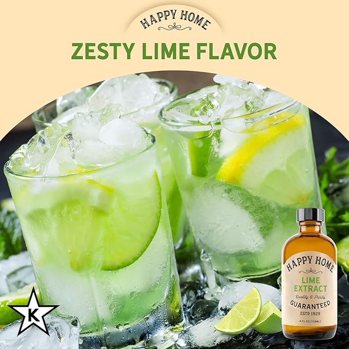 Happy Home Natural Lime Flavor - Certified Kosher, 4 oz.