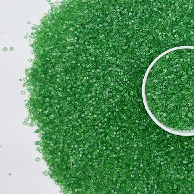 Sentovac Green Sanding Sugar Sprinkles | Edible Green Sprinkles for Cake Decorating | 1 Bottle 3.2oz Cookie Decorating Celebrations Wedding Shower Party Chirstmas Supplies