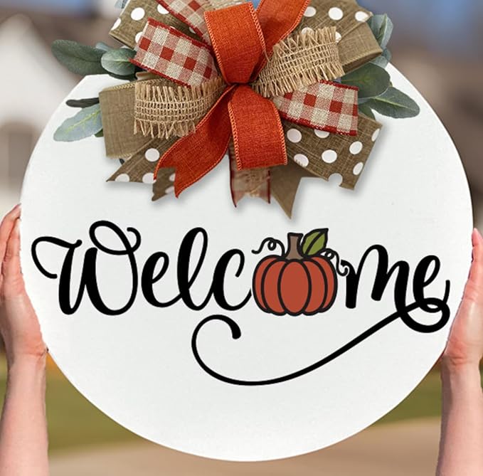 Fall Stencils for Painting on Wood Thanksgiving Stencils Autumn Hello Pumpkin Happy Harvest Stencil for Door Mats Fabrics Porch Hanger Decor