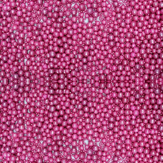 Confect Love Pink Disco Ball Sprinkles Mix – Edible Cake Decorating Pearls & Decorations | Metallic Sugar Balls, Birthday & Party Cupcake Toppers | Vegan, Gluten-Free, Nut-Free, Soy-Free, Dairy-Free, Palm Oil-Free- 4.2 Oz