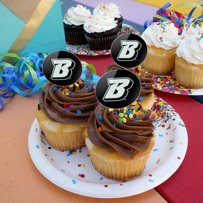 Binghamton University Logo Cupcake Picks Toppers Decoration Set of 6