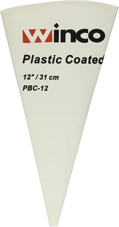 Winco Pastry Bag Cotton with Plastic Coating, 12-Inch