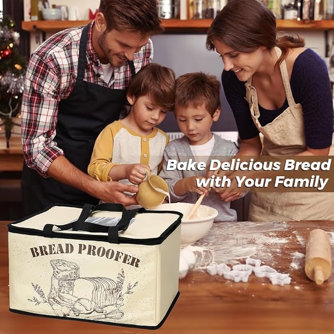 Folding Bread Proofing Box, Sourdough Bread Proofer Warming Box with Shelf and Heater Precise Temperature Fermentation (50–113℉) Dough Start Container for Home Making Pizza Baking Kombucha