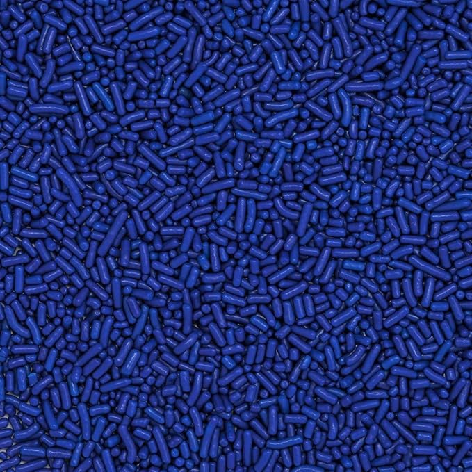 Sprinkles Edible Soft Jimmies Soft Sprinkles for Topping Ice Cream, Cookies, Cakes, Cupcakes, Dessert Decorating MADE IN USA 4 oz (NAVY BLUE)