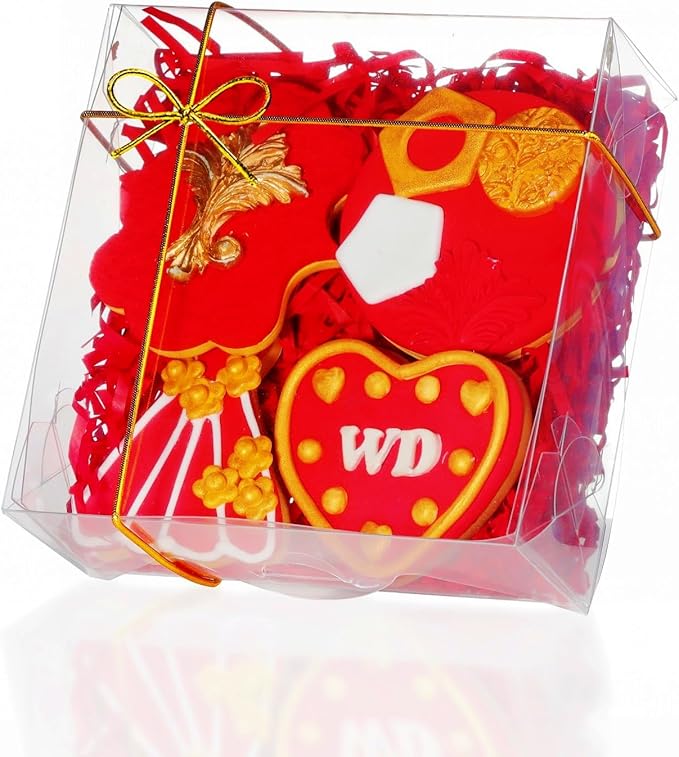 15Pack Clear Bakery Boxes 5x5x2 Inches Chocolate Covered Strawberry Boxes for 4 Mini Cake Boxes Cookies Macaron Boxes Pie Boxes Browines boxes