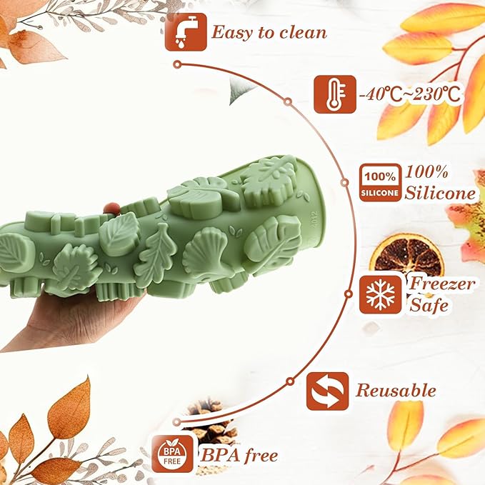 Candy Chocolate Mold Silicone Mold For Making Candy, Chocolate, Cake Decoration, Pudding, Cookies, Ice Cube (Leaf mold)