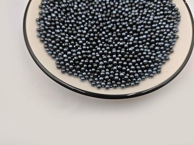 Edible Black Pearl Sugar Sprinkles 3.9 oz, 4mm Candy Pearls Ideal for Baking,Cake and Cupcake Toppers,Cookie Decoration,Ice Cream Topping,Wedding Shower Valentines Halloween Christmas