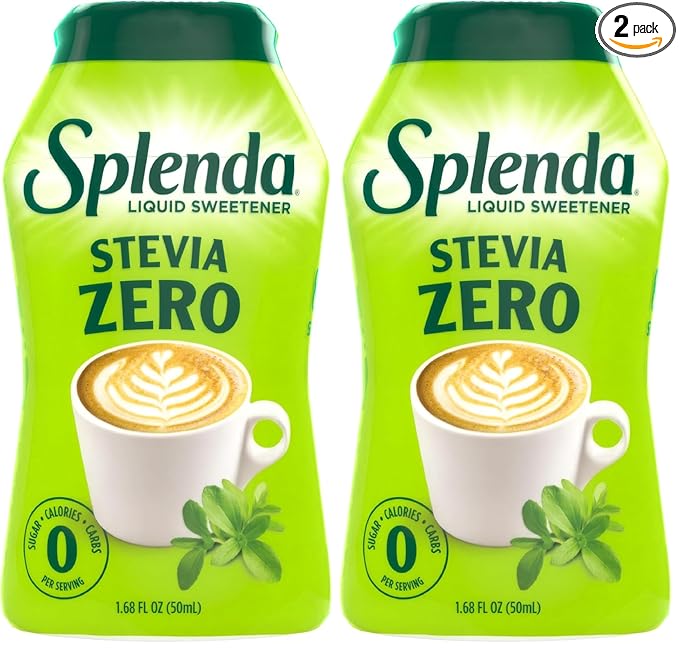 SPLENDA Stevia Liquid Zero Calorie Sweetener Drops, 1.68 Ounce Bottle (Pack of 2)