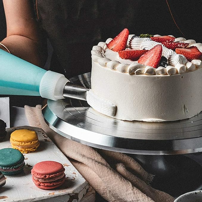 Cake Stand, Rotating Cake Decorating Stand Revolving Pottery Stand Turntable with Ball Bearings Diameter Heavy Duty 12 INCH