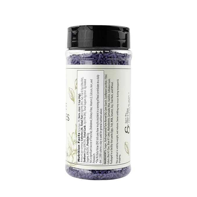 Olive & Vine Purple Sprinkles, Sweet Flavor, For Baking & Desserts, Rich Tradition, Authentic Taste, For Global Recipes (11.2 Ounce)