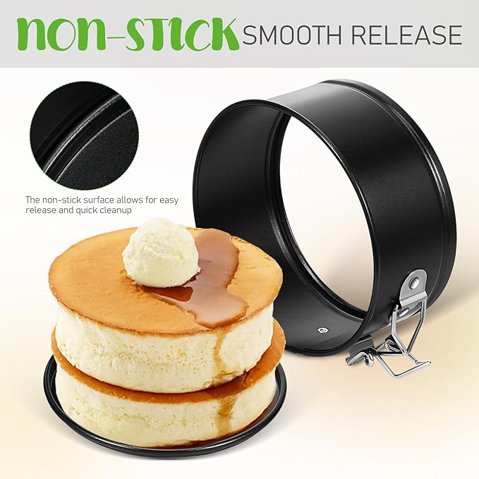 Toyvian 6 Pack Spring Form Pan Set, 4. 7-inch Mini Cake Pan with Removable Bottom, Nonstick Leakproof Round Cake Mold Spring Form Molds for Mini Cheesecakes, Pizzas And Quiches