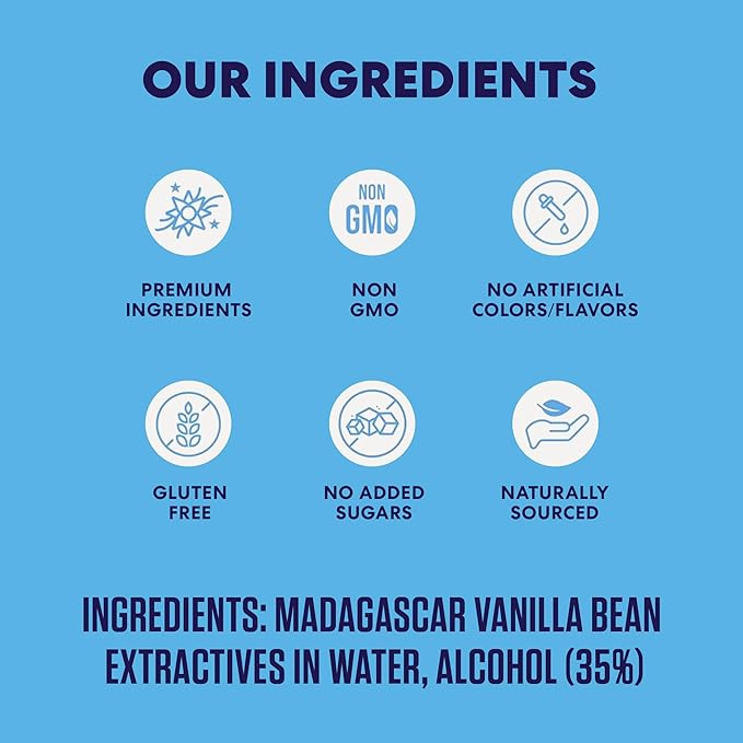 Magnolia-Star Pure Vanilla Extract, 32 oz., Made from Hand-Selected Madagascar Bourbon Vanilla Beans, Gluten Free Baking Vanilla (8 oz. Bottles, 4 Ct)