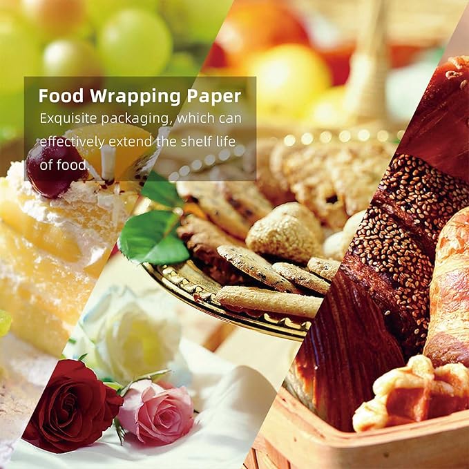 10" x 10" - 200 Pk - Brown Food Word Text Grease-Resistant Wrap Paper, Basket Liners Deli Paper, Best Kraft Food Wrapping Paper Sheets for Bakery, Picnic, Festival, Fair or BBQ (Kraft Bake)