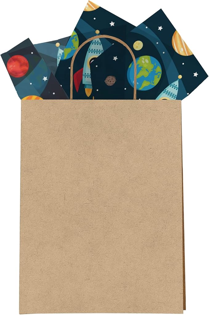 Pro Supply Global Space Astronaut Printed Tissue Paper for Gift Bags or Boxes and Wrapping - Bulk Decorative Art Tissue Paper for Packaging and Gifting | 24 Sheets 20" x 30"