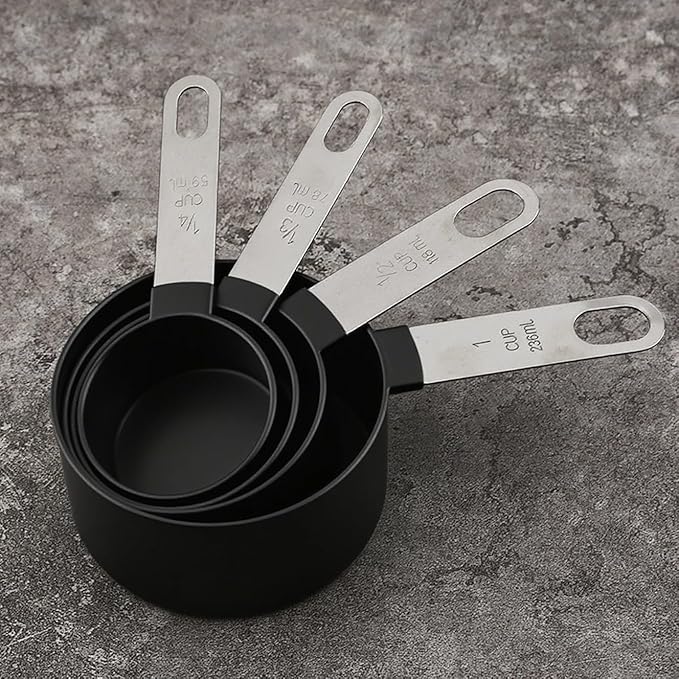 Measuring Spoons and Cups Set, Stackable Stainless Steel Kitchen Gadgets for Baking and Cooking