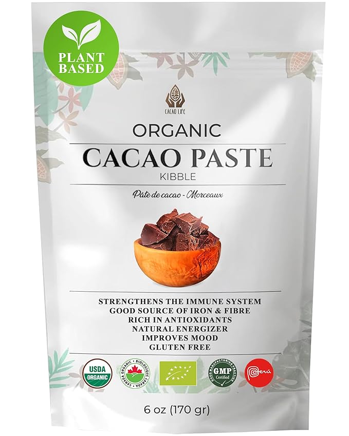 Cacao Life - Organic Cacao Paste: Kibbled - 227g (8oz) [Peruvian Cacao | Ethical Direct Trade | Vegan]