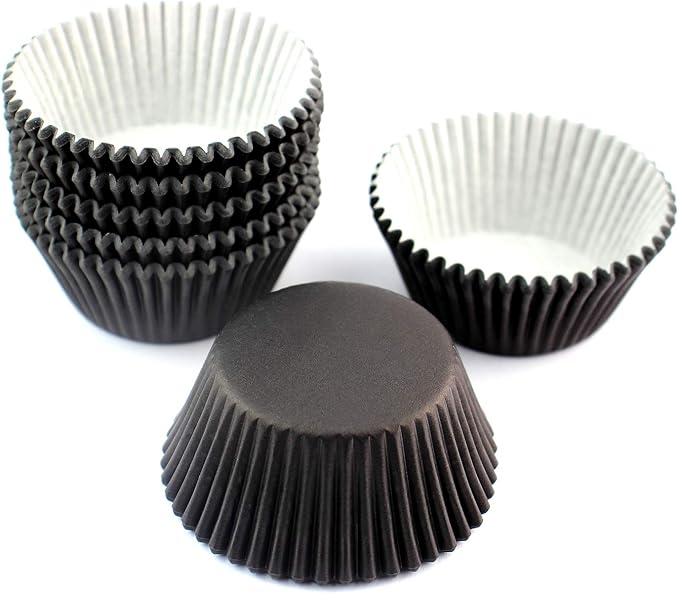 Eoonfirst Standard Size Baking Cups Halloween Day Cupcake Liners 200 Pcs (Black)
