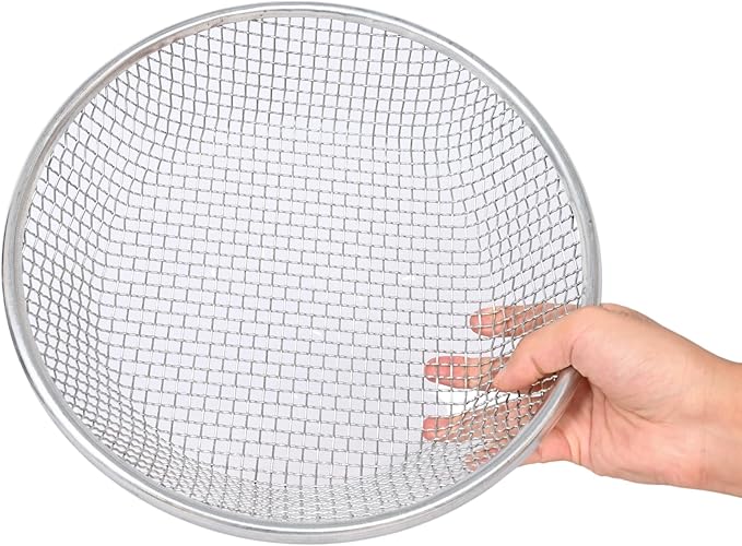 Soil Sifter for Garden Suitable for 5 Gallon Buckets (3 PCS 3/8in,1/4in,1/8in,)