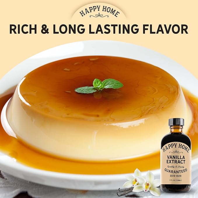 Happy Home Pure Vanilla Extract- Certified Kosher, 4 oz.