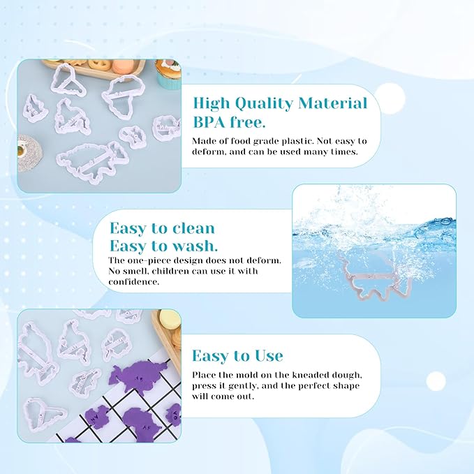 7 PCS World Map Shape Cookie Cutters, Cake Decorating Stencil, Seven Continents Shape Cookie Cutter Set, for Cake, Cookies, Cupcakes, Fondant, Pastry