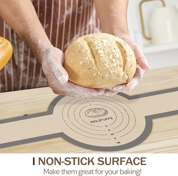 Silicone Bread Sling for Dutch Oven, 2 PCS Non-Stick & Easy Clean Reusable Silicone Bread Baking Mats with Long Handles, Easy to Transfer Sourdough Bread