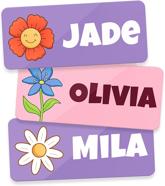TagBuddy® Personalized Daycare Name Labels for Kids [210pcs] - Waterproof Name Stickers for School, Baby Bottles & Clothing - Custom Name Stickers - Washable Stick On Labels (1.2”x0.5”)