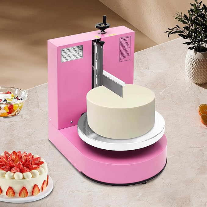 Cake Decorating Coating Machine Cream Spreading Automatic Frosting Turntable with Graduated Scraper for 4-12inch Cakes, 30-200RPM Rotating Speed