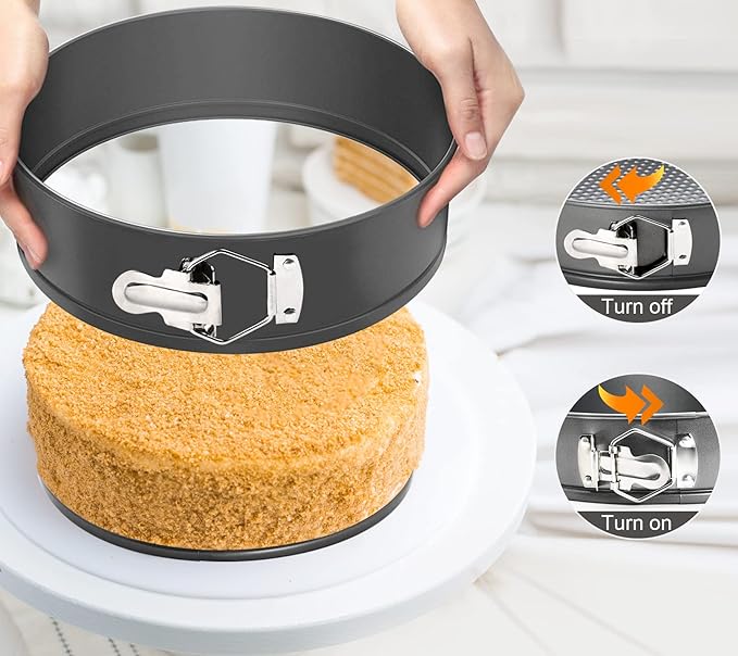 Webake Springform Pan 12 Inch, Nonstick Cheesecake Pan with Removable Bottom Large Cake Tin Baking Mold for Christmas Birthday Baby Shower (Pack of 2)