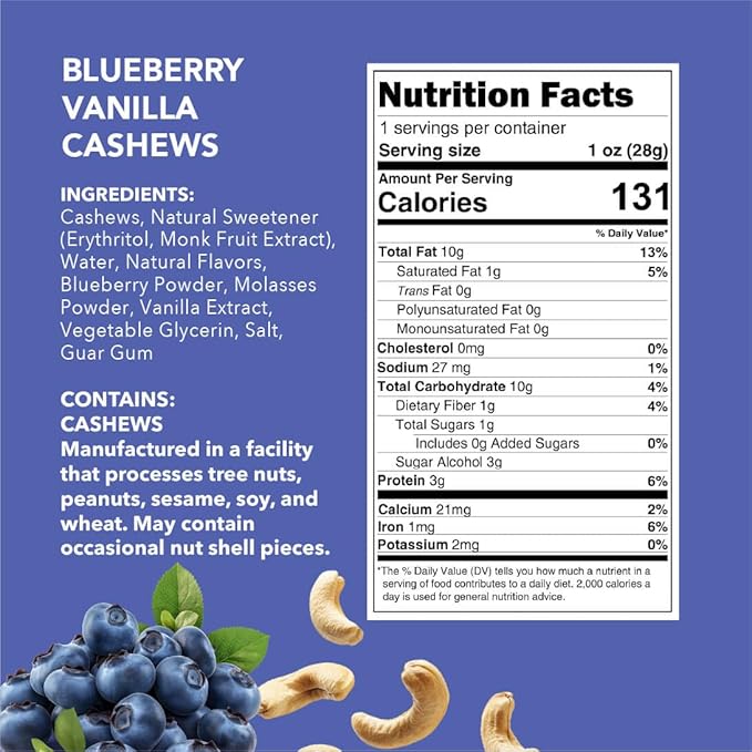 Earthside Farms 18 pcs Variety Pack – 1oz, 3pcs Each of Coconut Caramel Cashews, Butter Toffee Peanuts, Blueberry Vanilla Cashews, Maple Cinnamon Pecans, Orange Ginger Almonds, Banana Bread Walnuts
