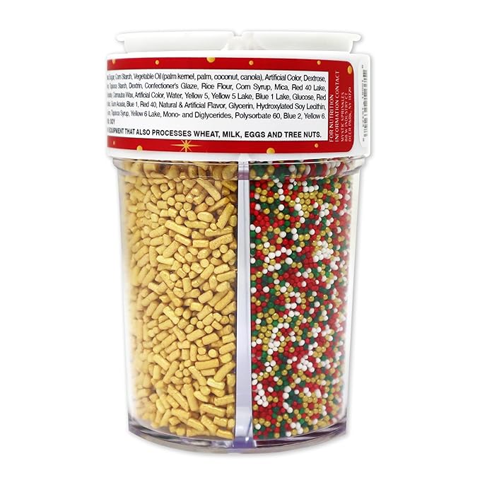 Mystic Sprinkles 4 Cell Sprinkle Assortments (A Classic Christmas in Gold, Midi)