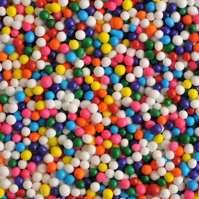 GranAroma Rainbow Nonpareils, 7.2 oz, Decorative Sprinkles, Cakes & Cookies, Bakery Staple