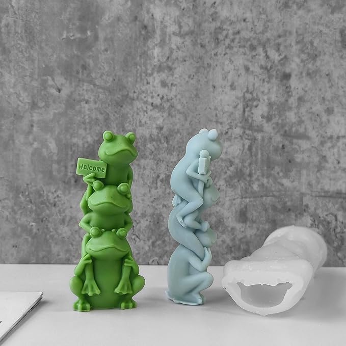 Frog Animal Soap & Candle Making Molds - Silicone 3D Mold for Home Decor