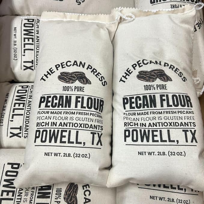The Pecan Press 100% Pure Pecan Flour – 2LB Bag, Gluten-Free, All-Natural, Finely Ground for Baking & Cooking – Made in Texas