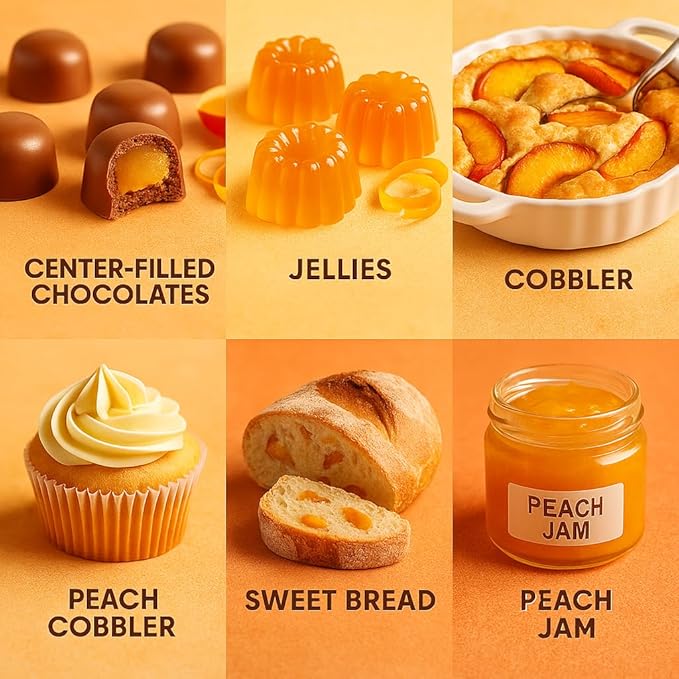 Confect Peach Fruit Powder | Pure & Natural Fruit Powder for Smoothies, Baking, Beverages, Juices, Tea & DIY Recipes | Vegan, Gluten-Free, No Added Sugar – 5 OZ