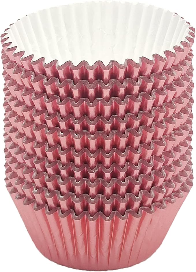 Standard Rose Gold Foil Cupcake Liners Muffin Baking Cups for Party and More, 200-Count