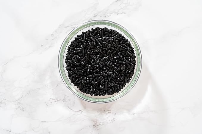 Bakerpan Black Jimmies Sprinkles - 6 Ounces Black Sprinkles for Cake Decorating - Edible Sprinkles for Cupcakes, Ice Cream, Cake Decorations (Made in USA)