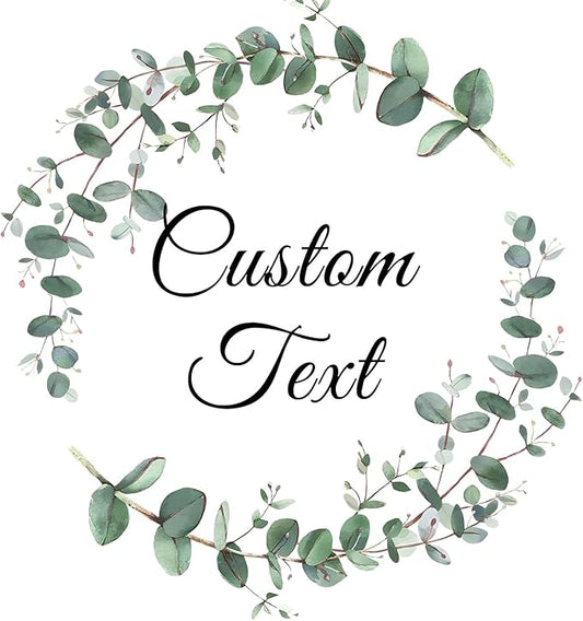 Custom Stickers for Weddings, Birthdays & Businesses - Personalized Labels with Your Logo - Waterproof, Fade and Heat Resistant - Pack of 100-1000 (Wreath J, 1.5 Inch)