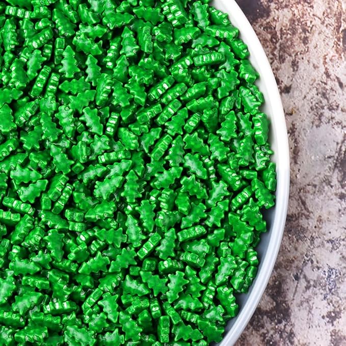 Christmas Sprinkles for Cookies, Green Tree Sprinkles Perfect for Christmas Dessert Party 3.52 Ounce