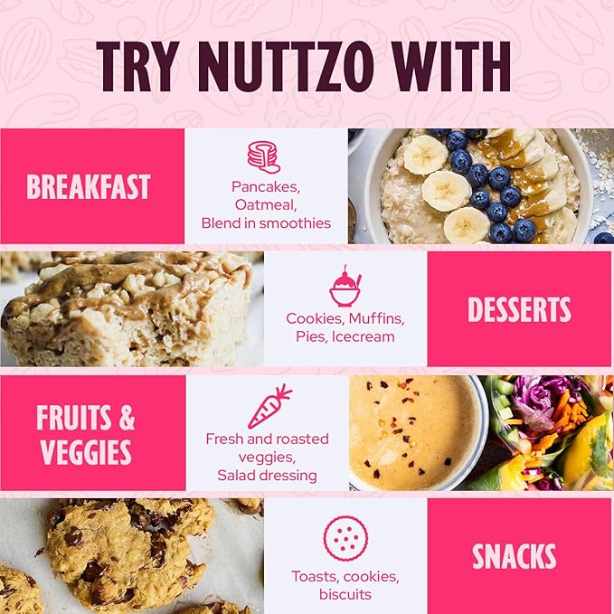 NuttZo Natural Power Fuel 7 Nuts and Seeds Butter, Smooth, Paleo and Keto Friendly, Peanut and Gluten Free, Kosher, No Added Sugar or Oil, 12 oz Jar, 6 Pack
