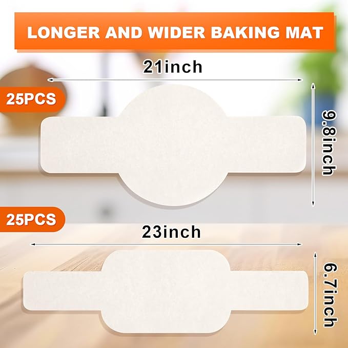 Marspark 50 Pcs Bread Sling Sourdough Bread Sling - Round and Oval Dutch Oven Liner, Pre-Cut Parchment Baking Supplies for Easy Dough Transfer (White)