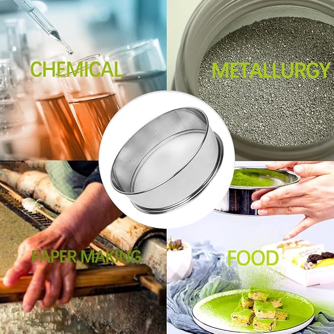 120 Mesh Fine Mesh Sieve Mesh Screen Stainless Steel Baking Sifter for Kitchen, Flour, Sugar, and Powdered Ingredients